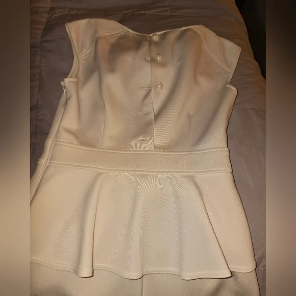 Womens size 6 sense white fitted Sleeveless dress - Picture 12 of 14